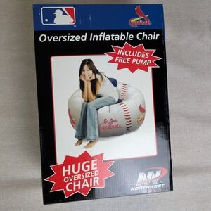 Northwest MLB Inflatable Chair OS White St. Louis Cardinals Baseball New in box